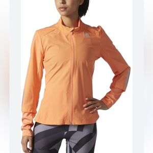 Adidas Running Vibrant Orange Athletic Jacket